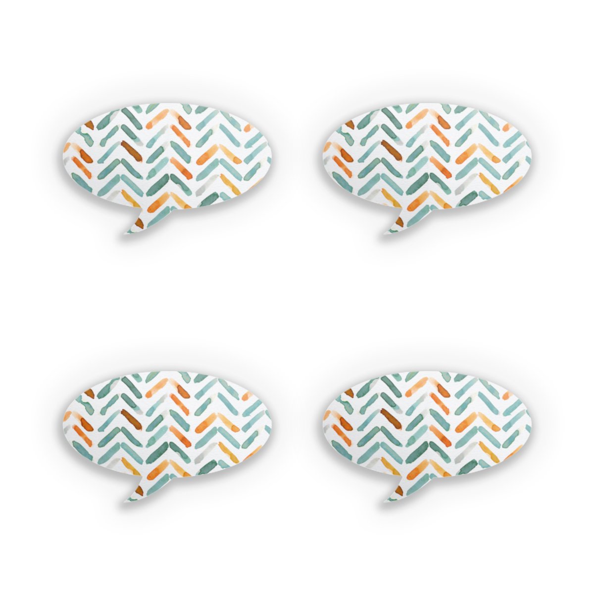 Elegantes Herbstchevron Blau Orange