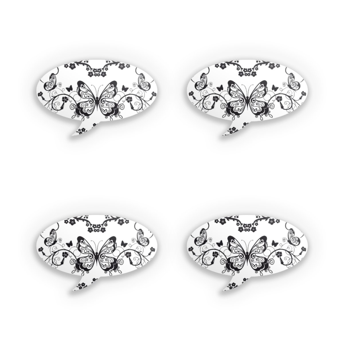 Motif papillon noir et blanc