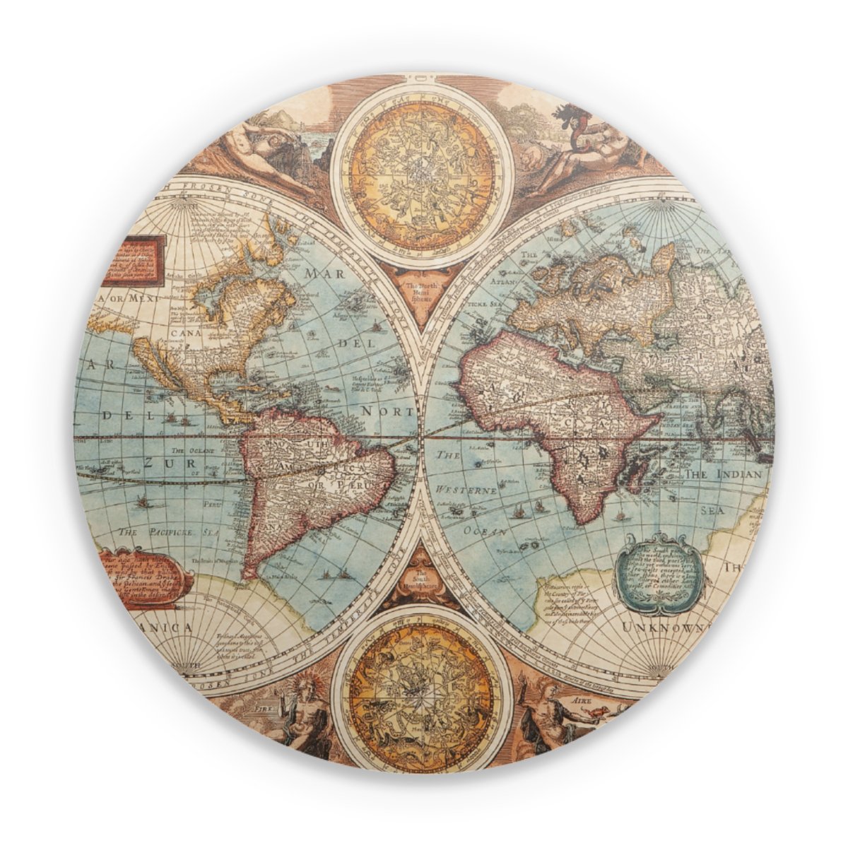 Mappa del mondo vintage