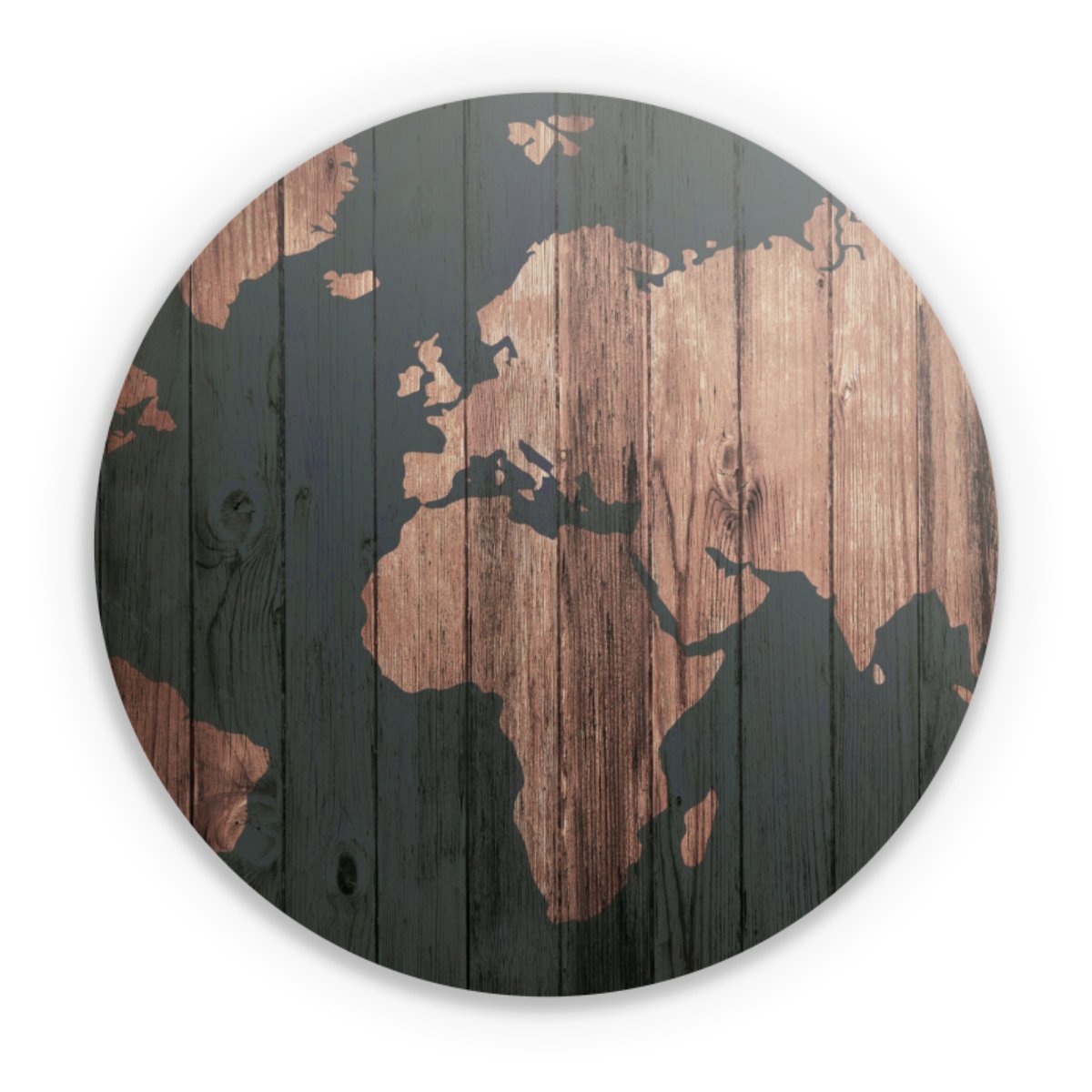 Carte du Monde Effet bois