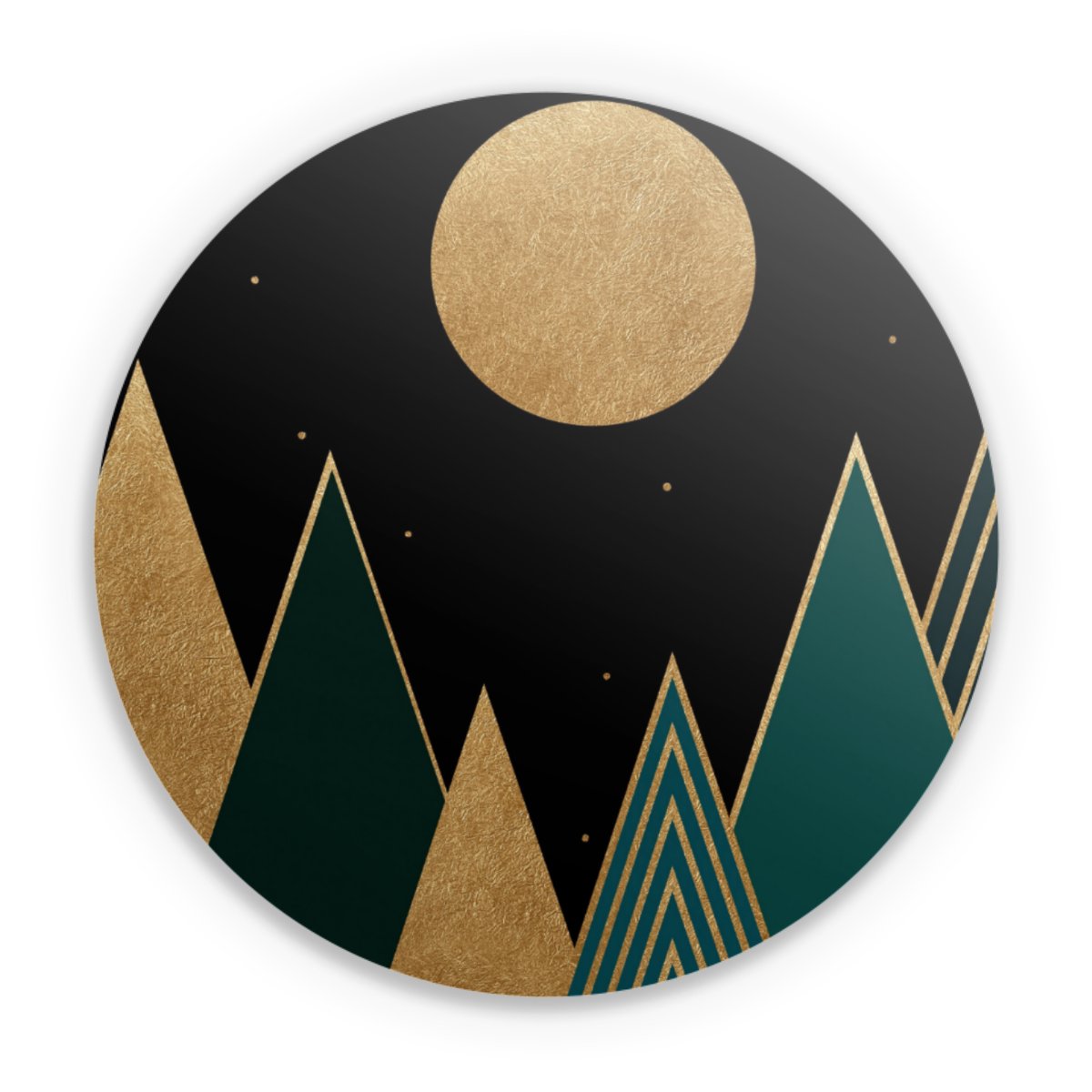 Montagnes d'émeraude et lune
