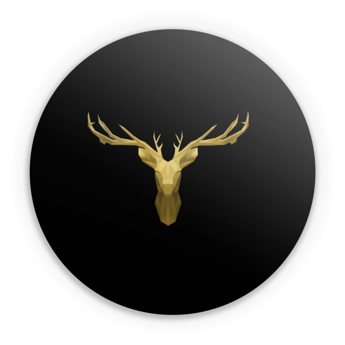 Gold Reindeer Head