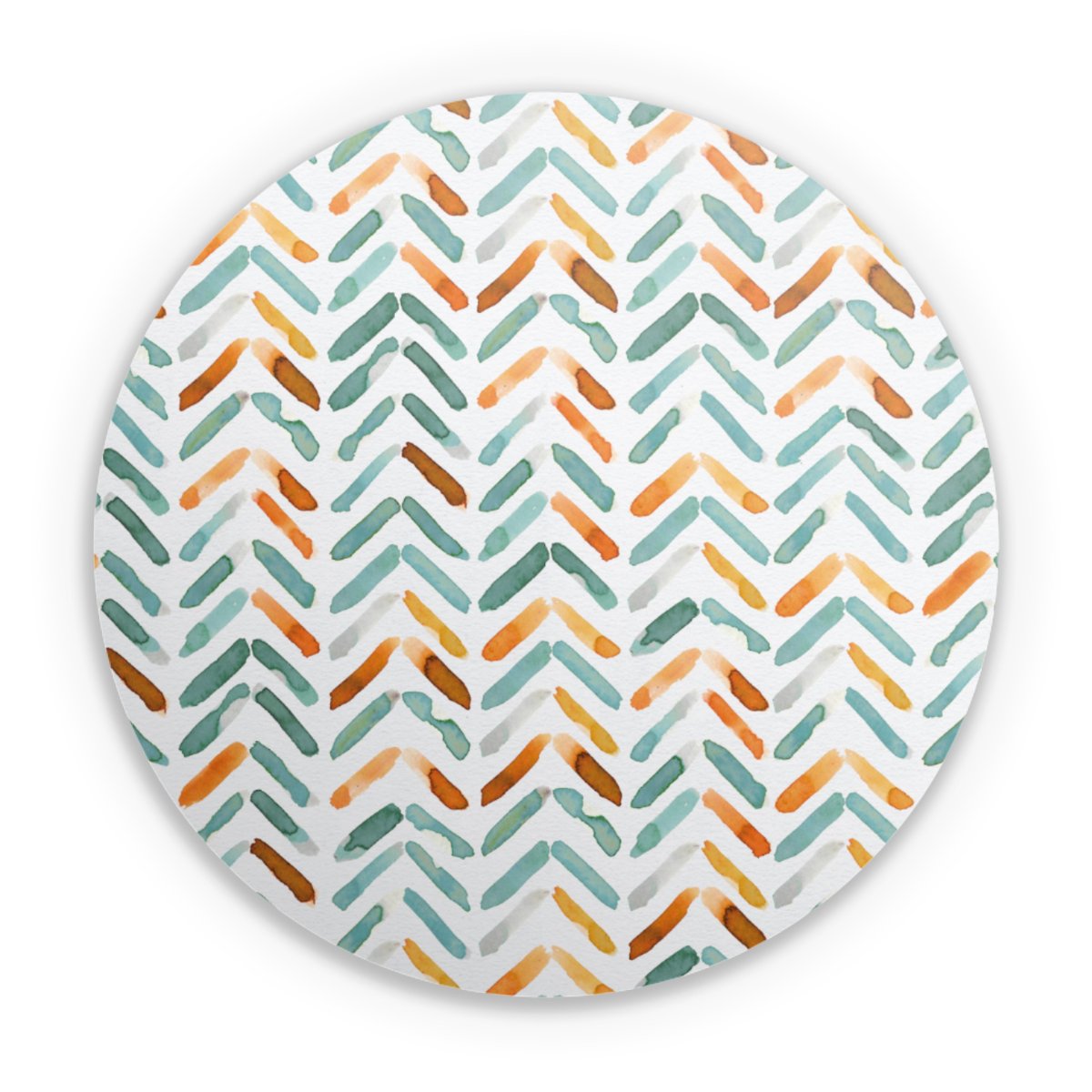 Elegantes Herbstchevron Blau Orange