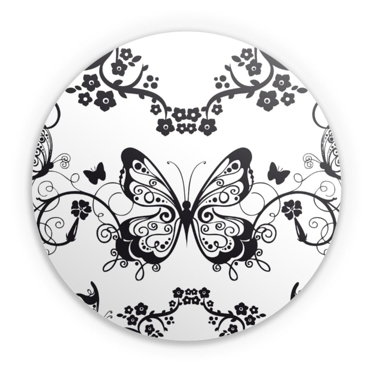 Motif papillon noir et blanc