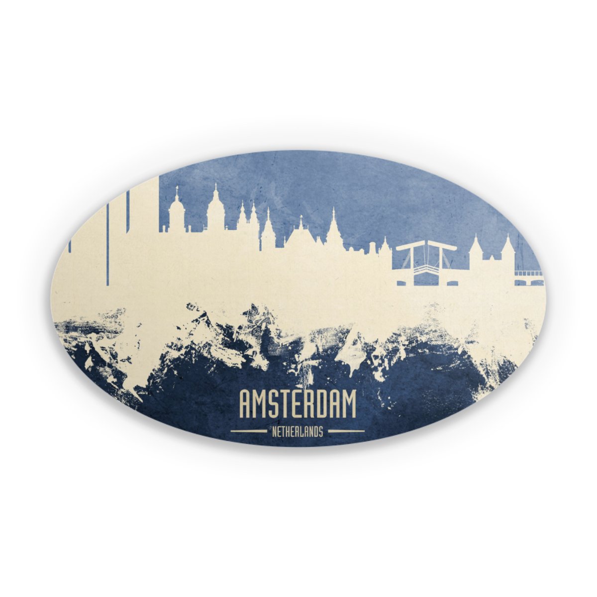 Amsterdam Skyline blauw