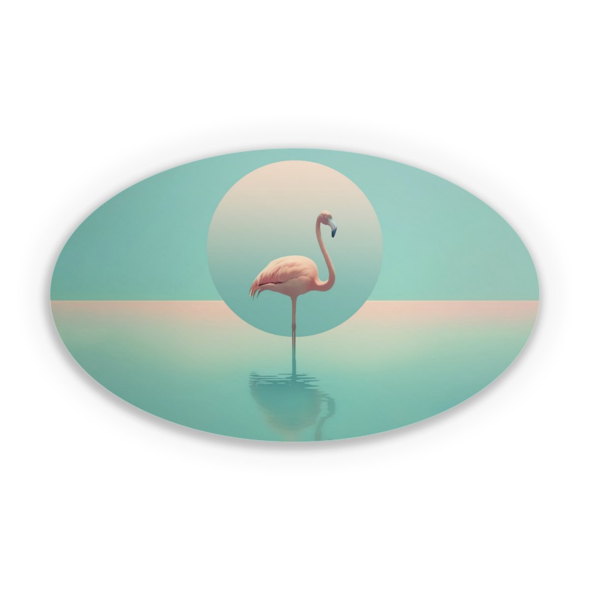 Flamant dans la piscine