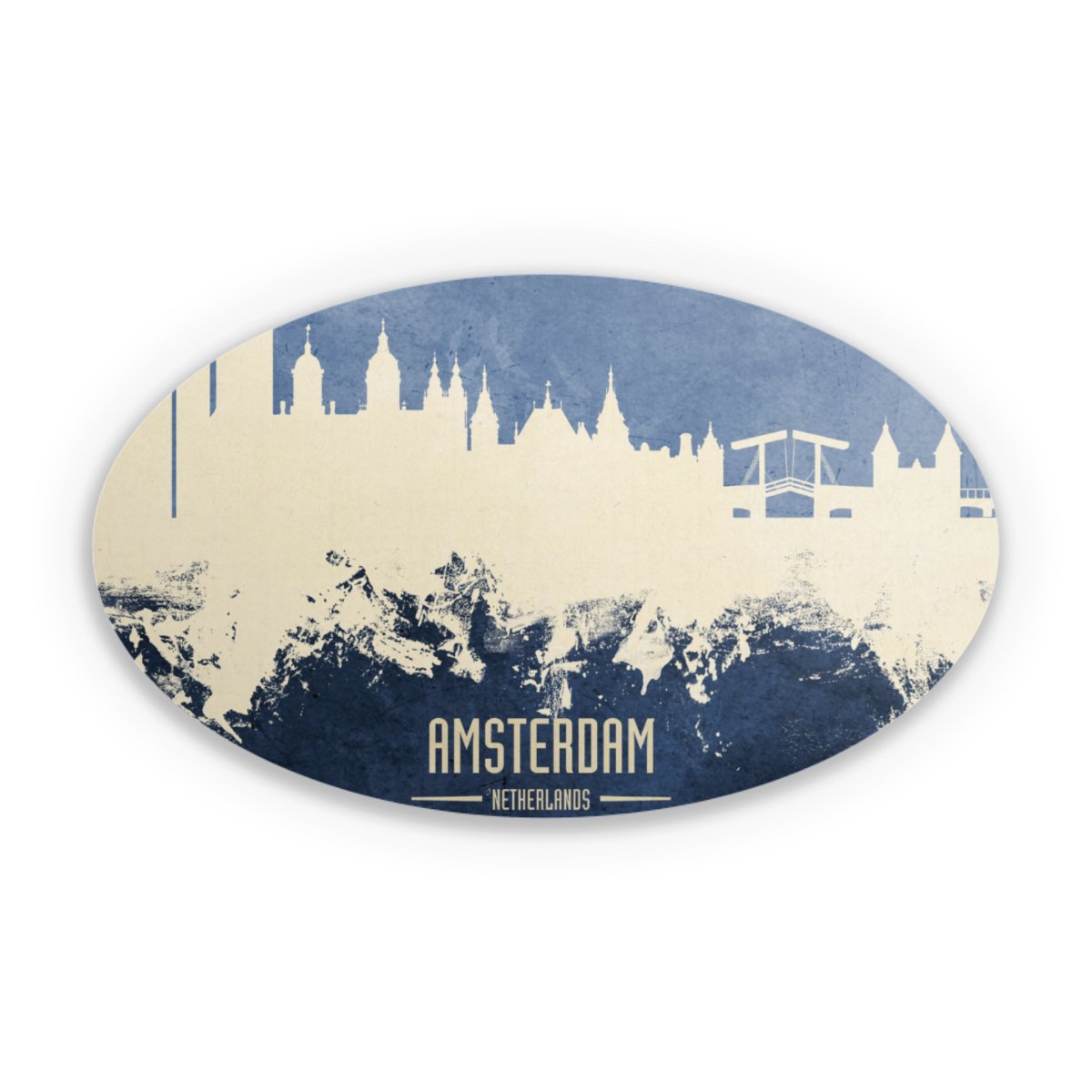 Amsterdam Skyline blauw