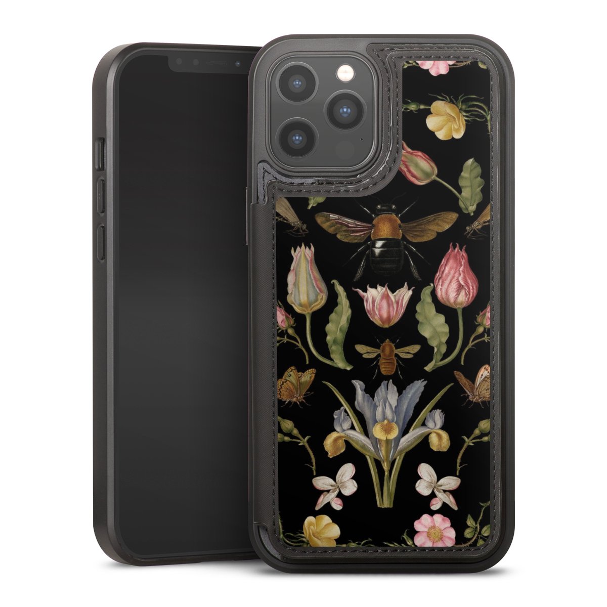 Wildblumen und Biene Schwarz