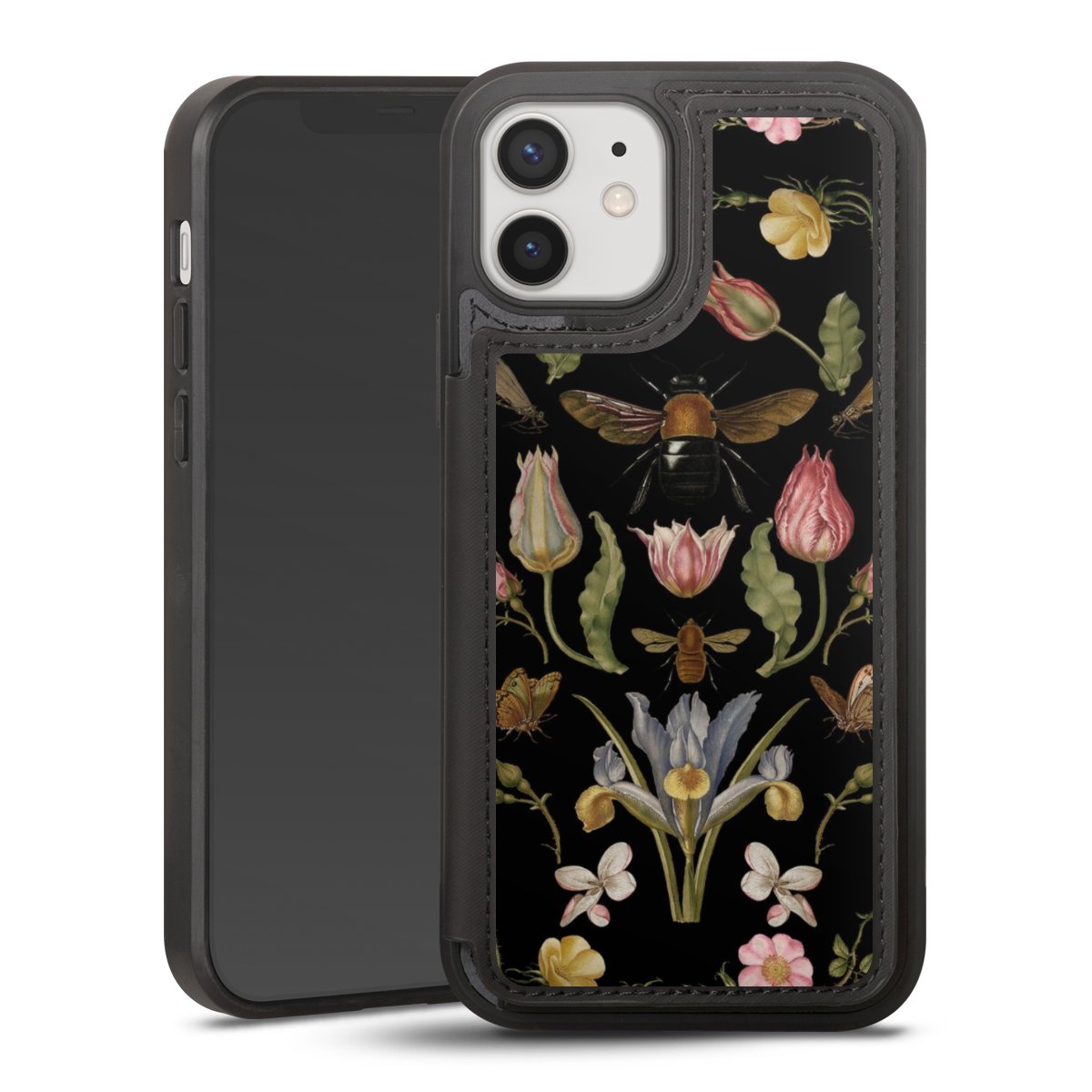 Wildblumen und Biene Schwarz