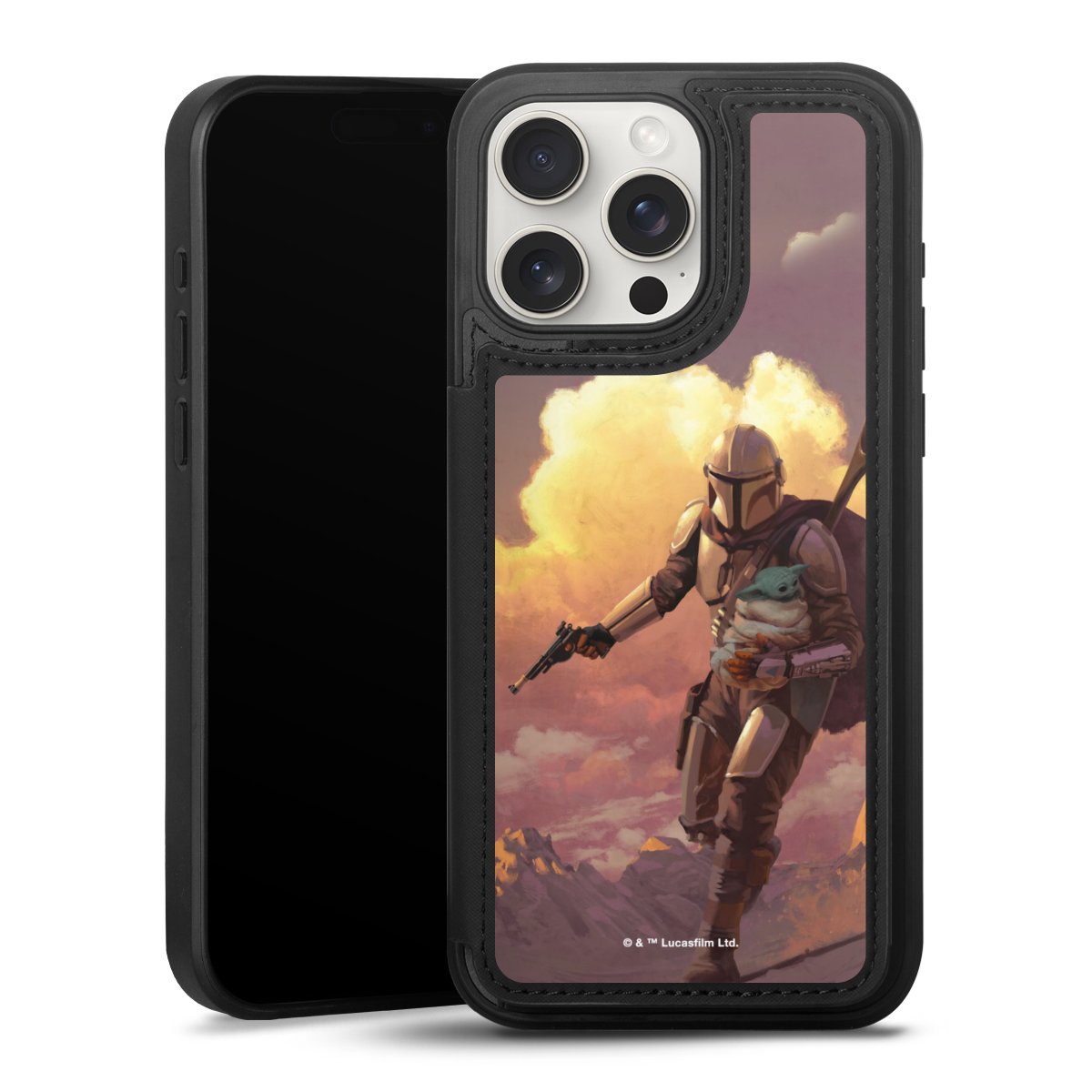 Der Mandalorianer und Grogu Sonnenguntergang Wolken