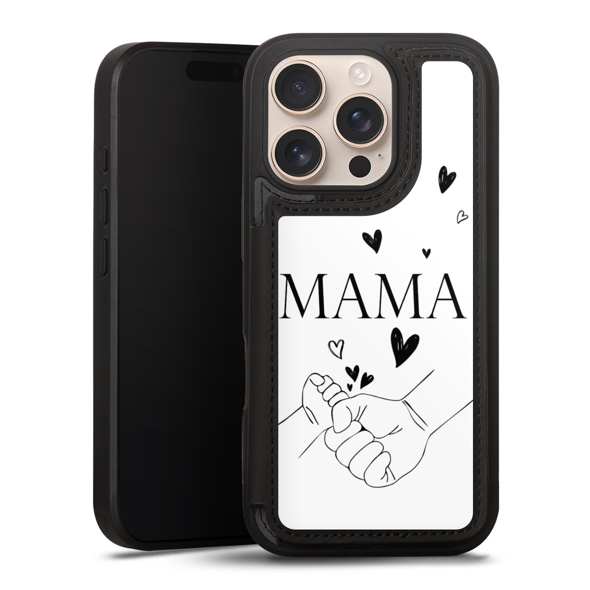 Muttertag Line Art Hände Schwarz Weiß