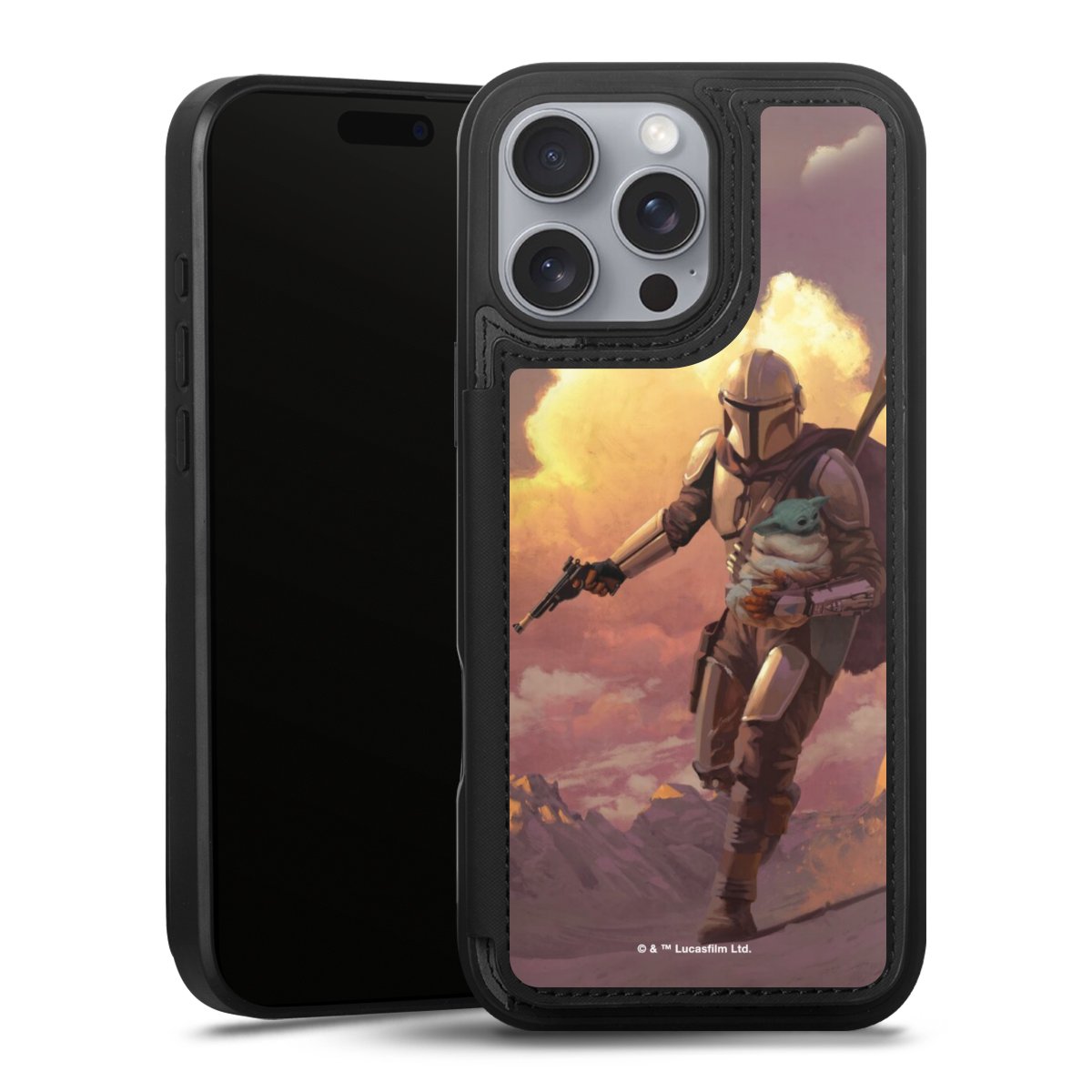 Der Mandalorianer und Grogu Sonnenguntergang Wolken