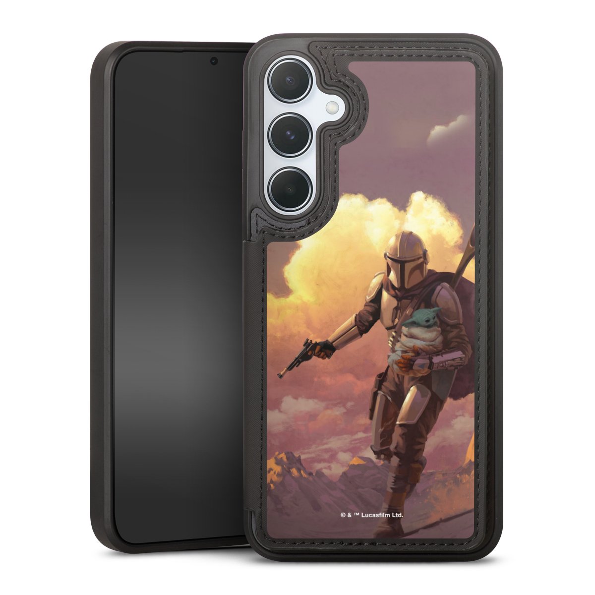 Der Mandalorianer und Grogu Sonnenguntergang Wolken