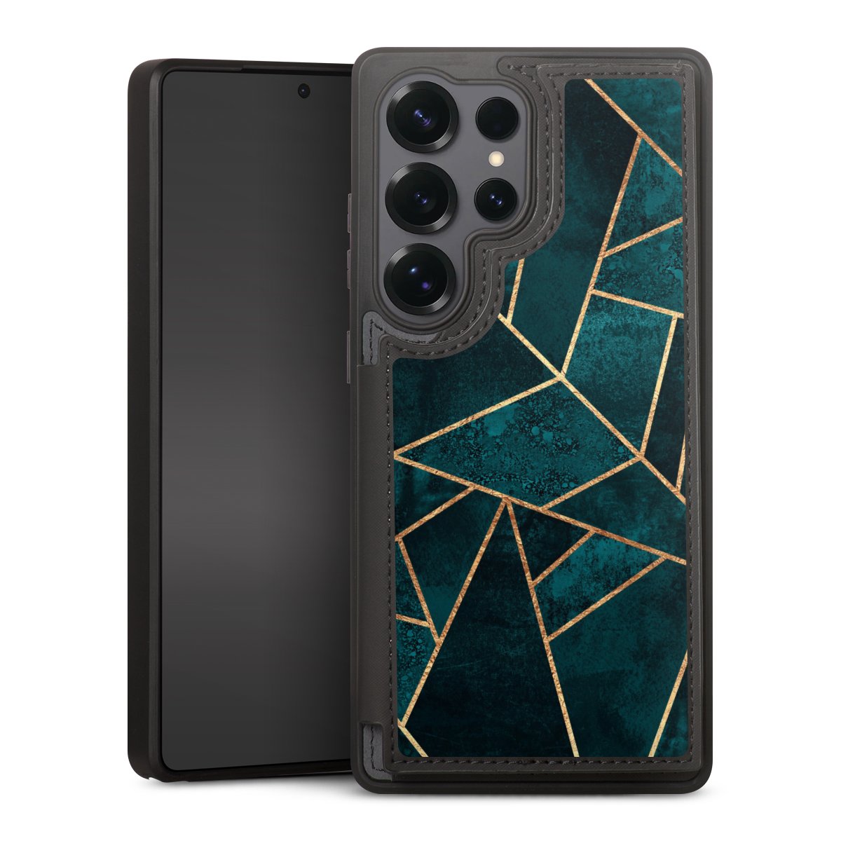 Imprimé or pierre sarcelle profond