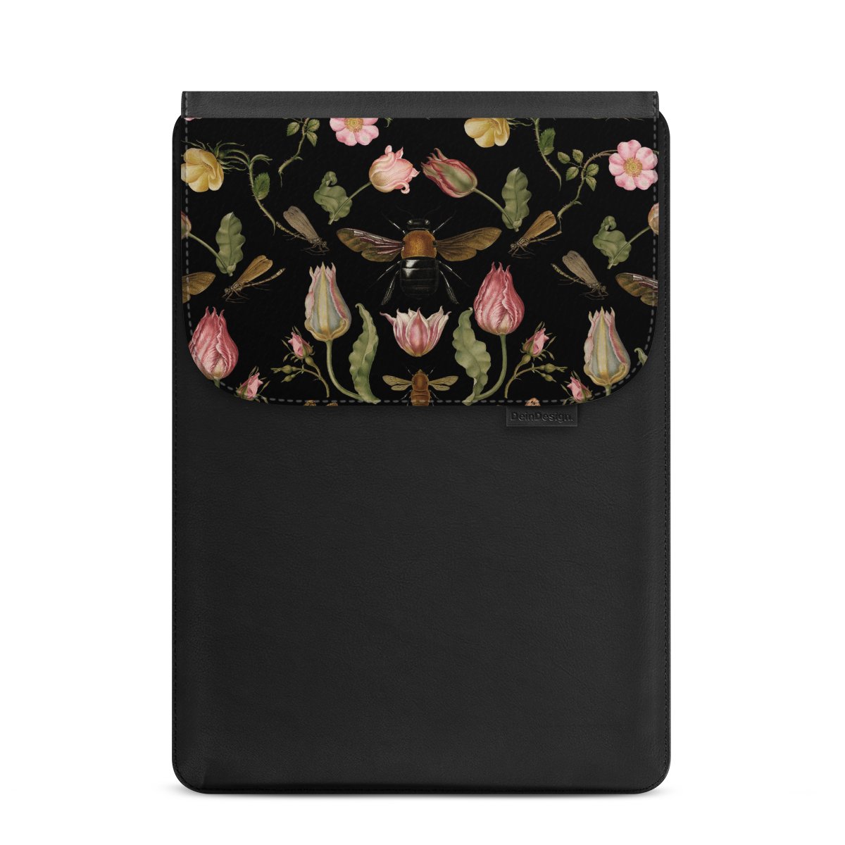 Wildblumen und Biene Schwarz