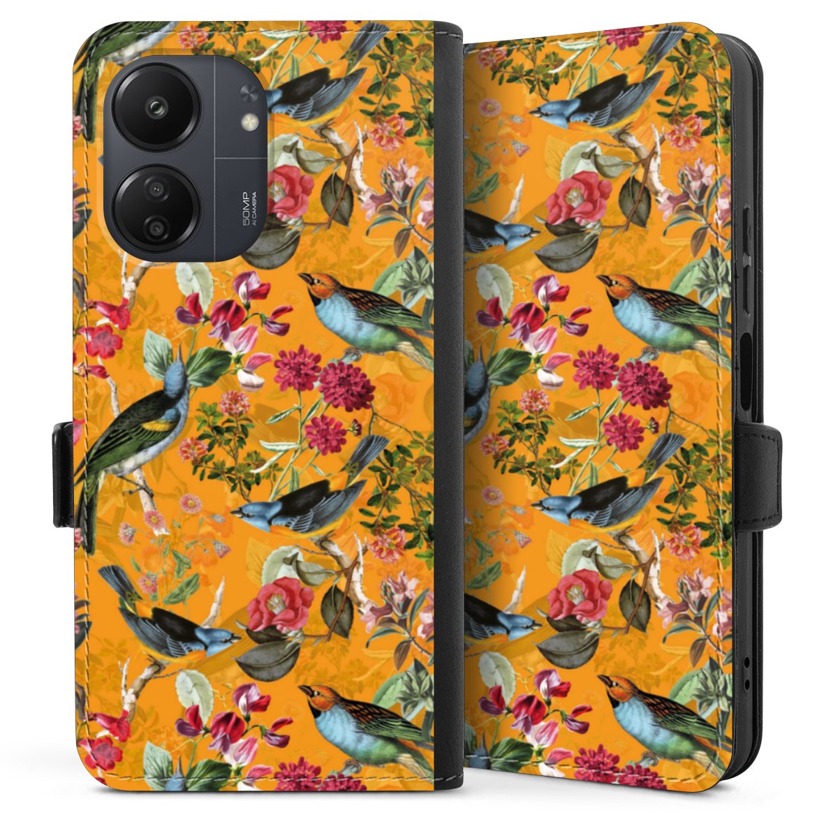 Vogels Bloemen Behang