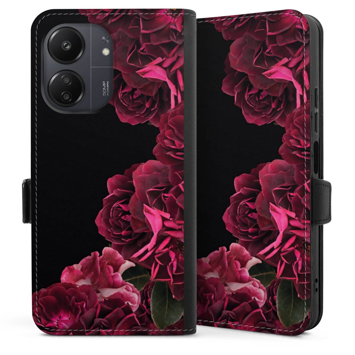 Rose vintage su nero