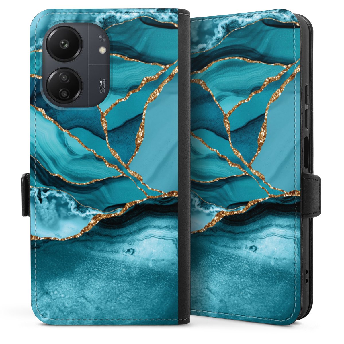 Paesaggio di marmo blu ghiaccio