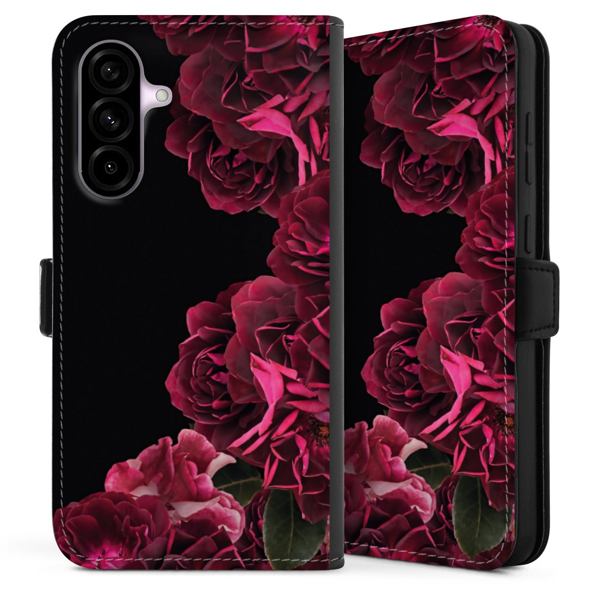 Rose vintage su nero