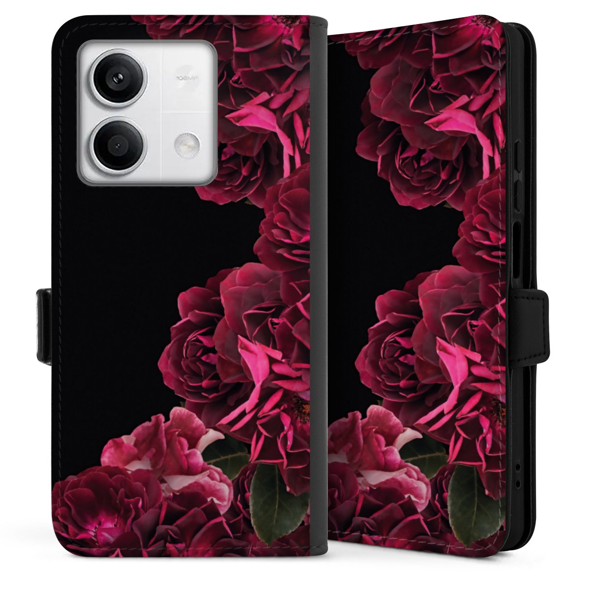 Rose vintage su nero