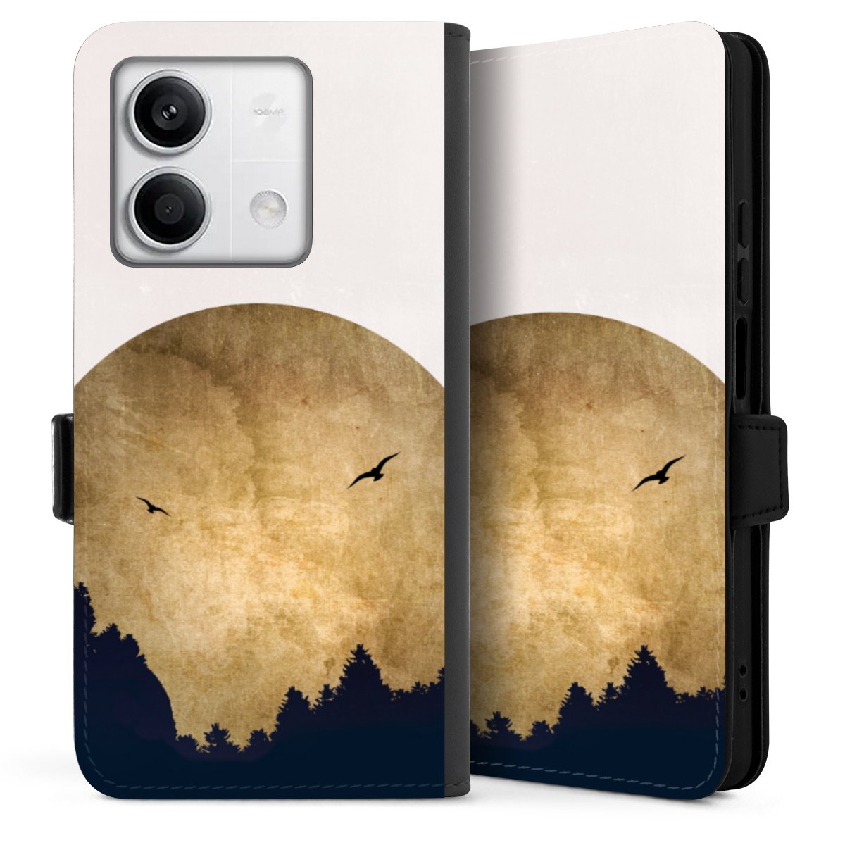 Twee vogels en de maan