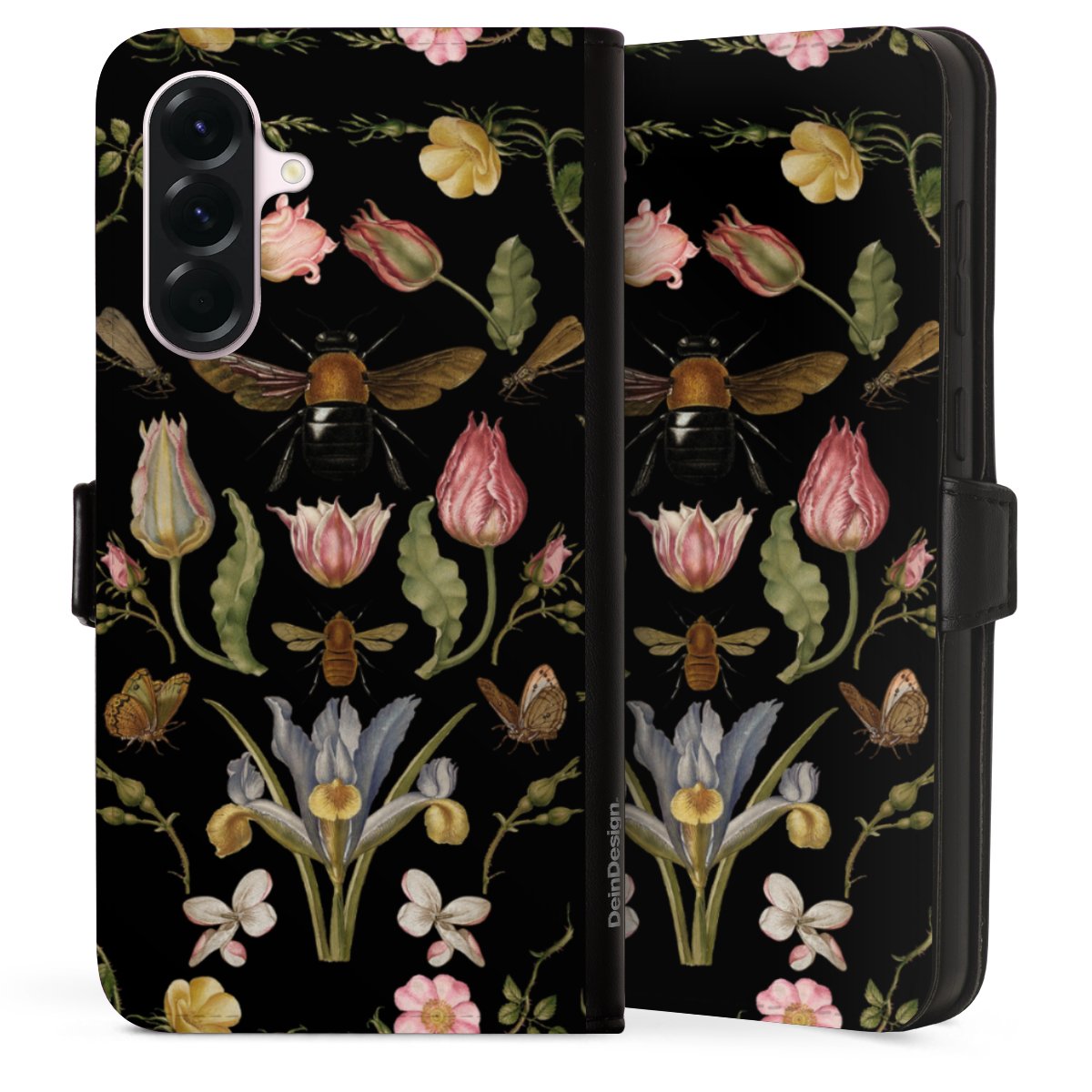 Wildblumen und Biene Schwarz