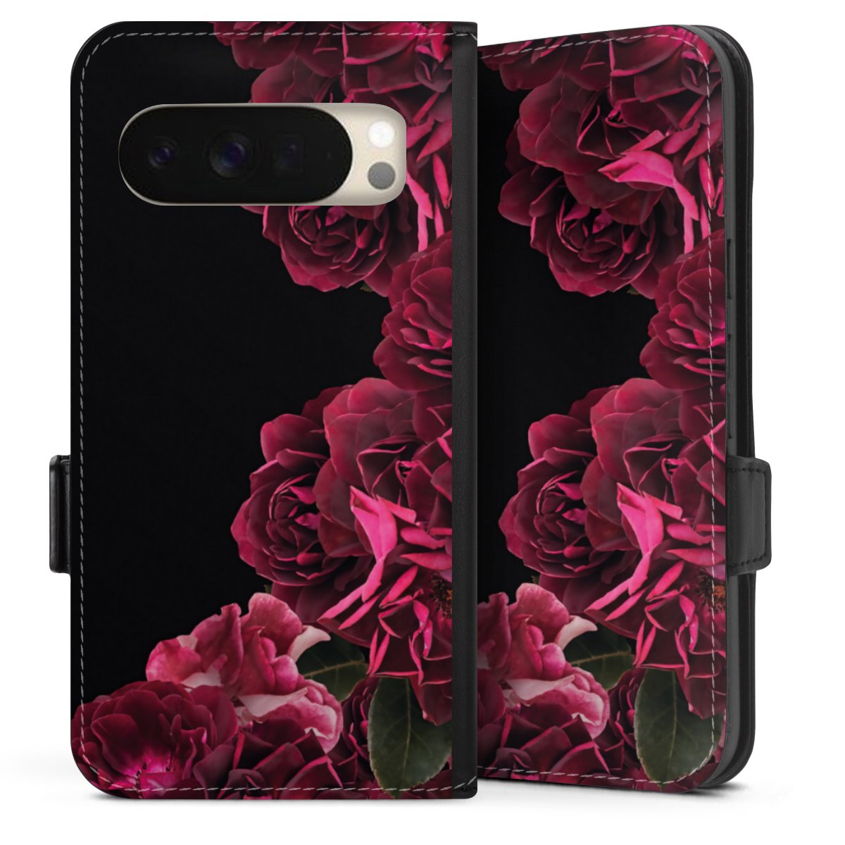 Rose vintage su nero