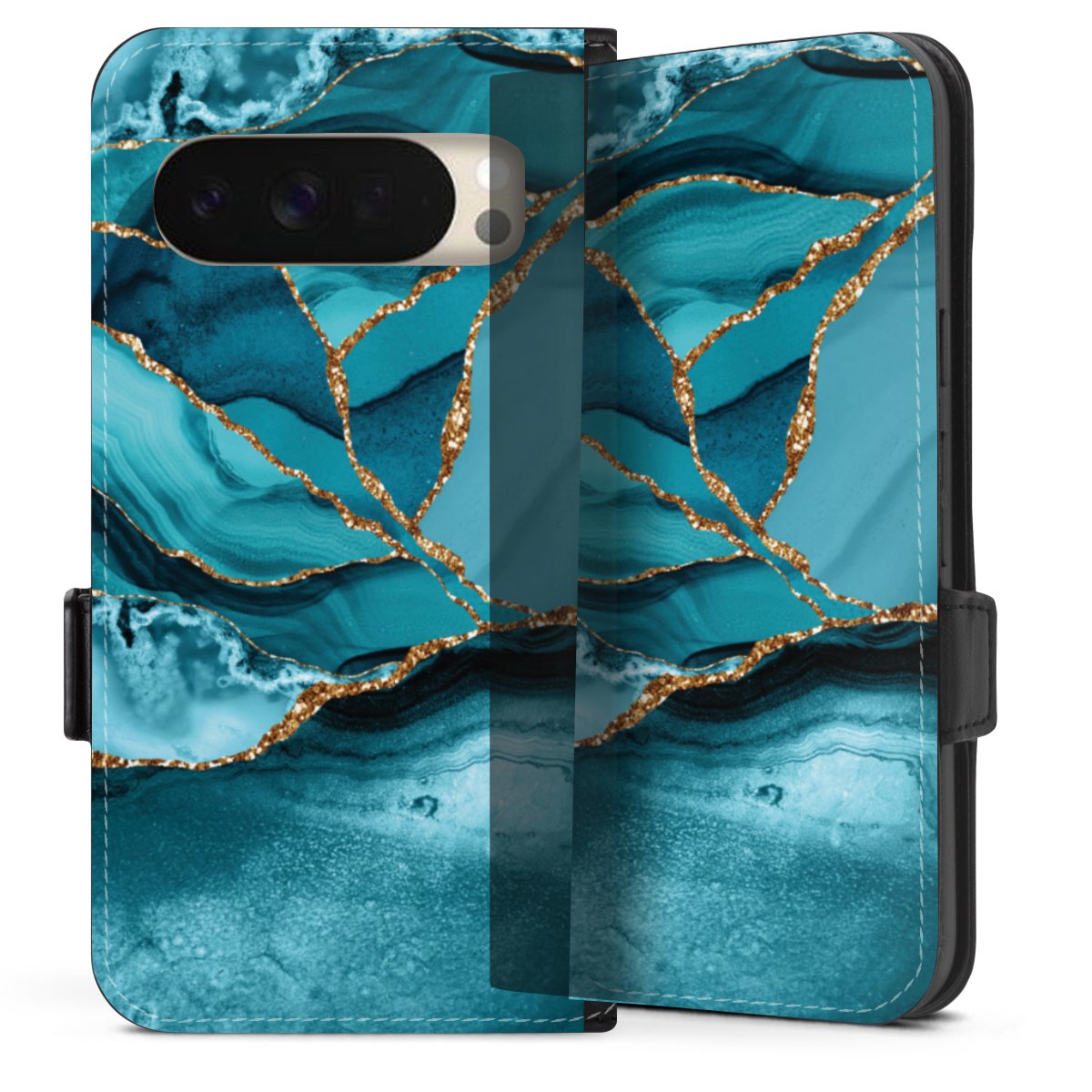 Eisblaue Marmor Landschaft