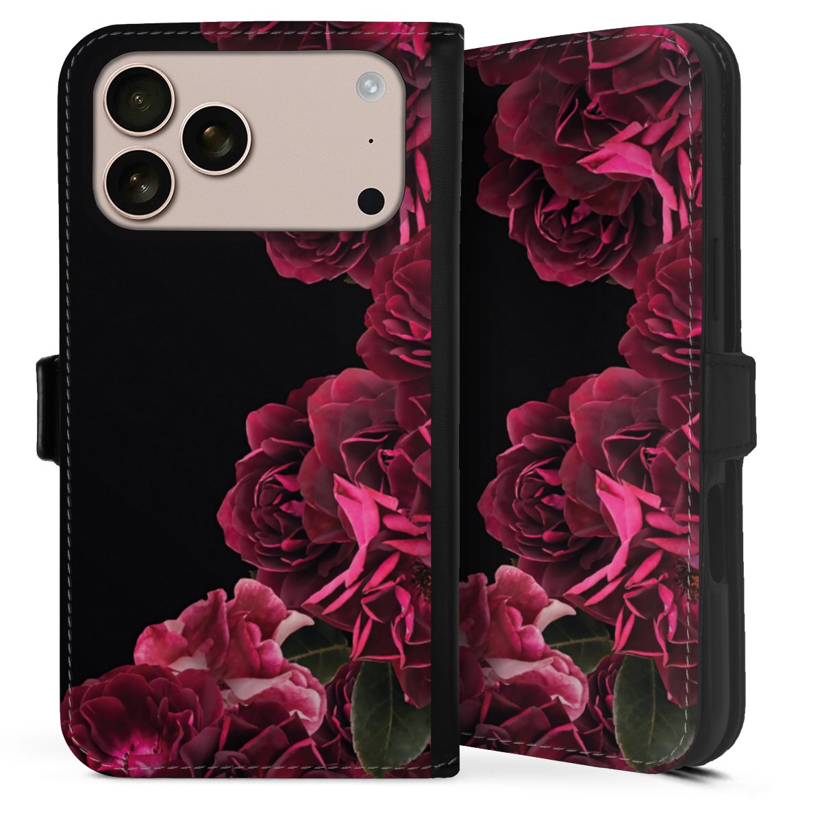Rose vintage su nero
