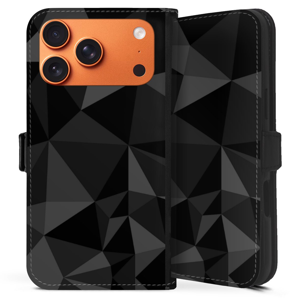 Motif Polygone Noir