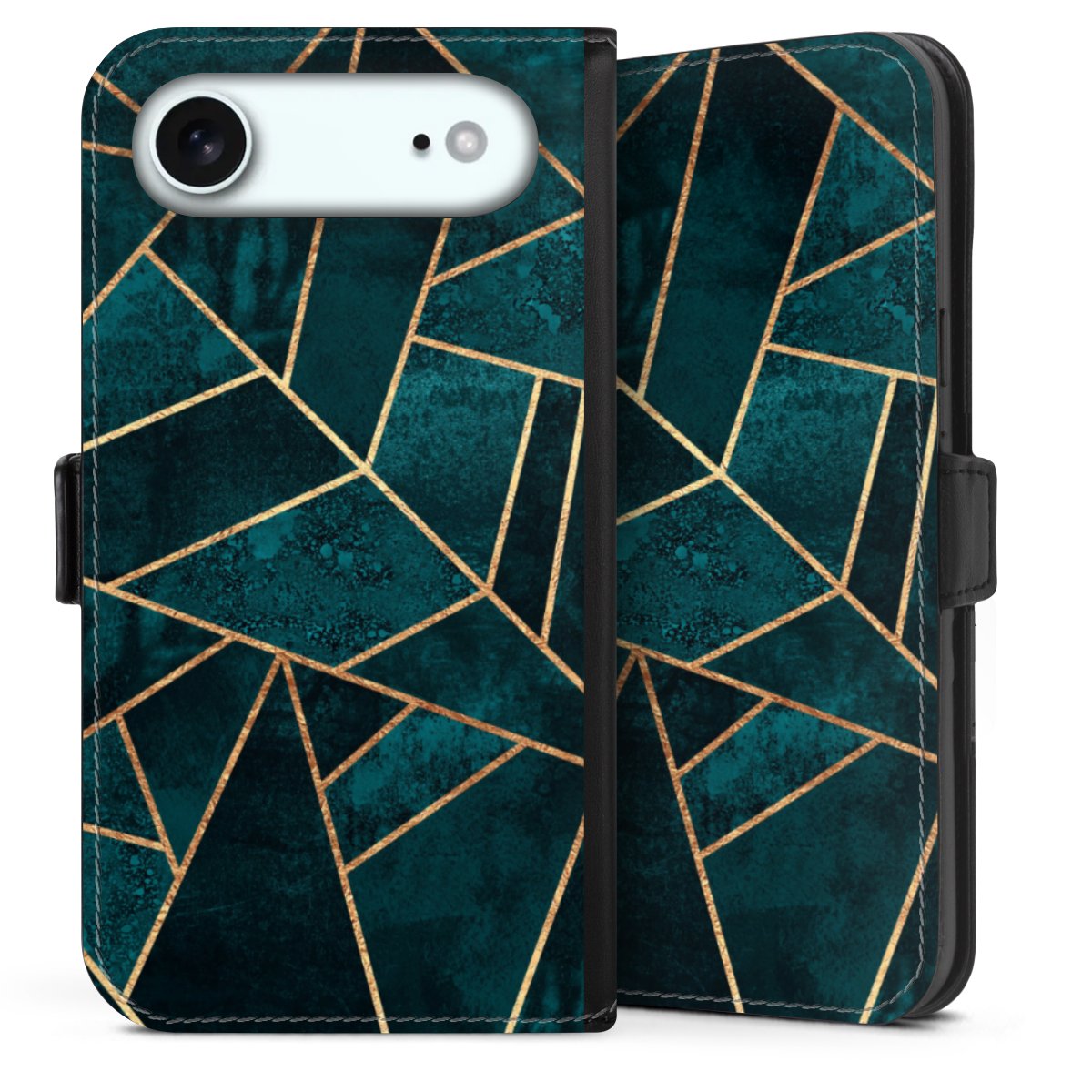 Imprimé or pierre sarcelle profond