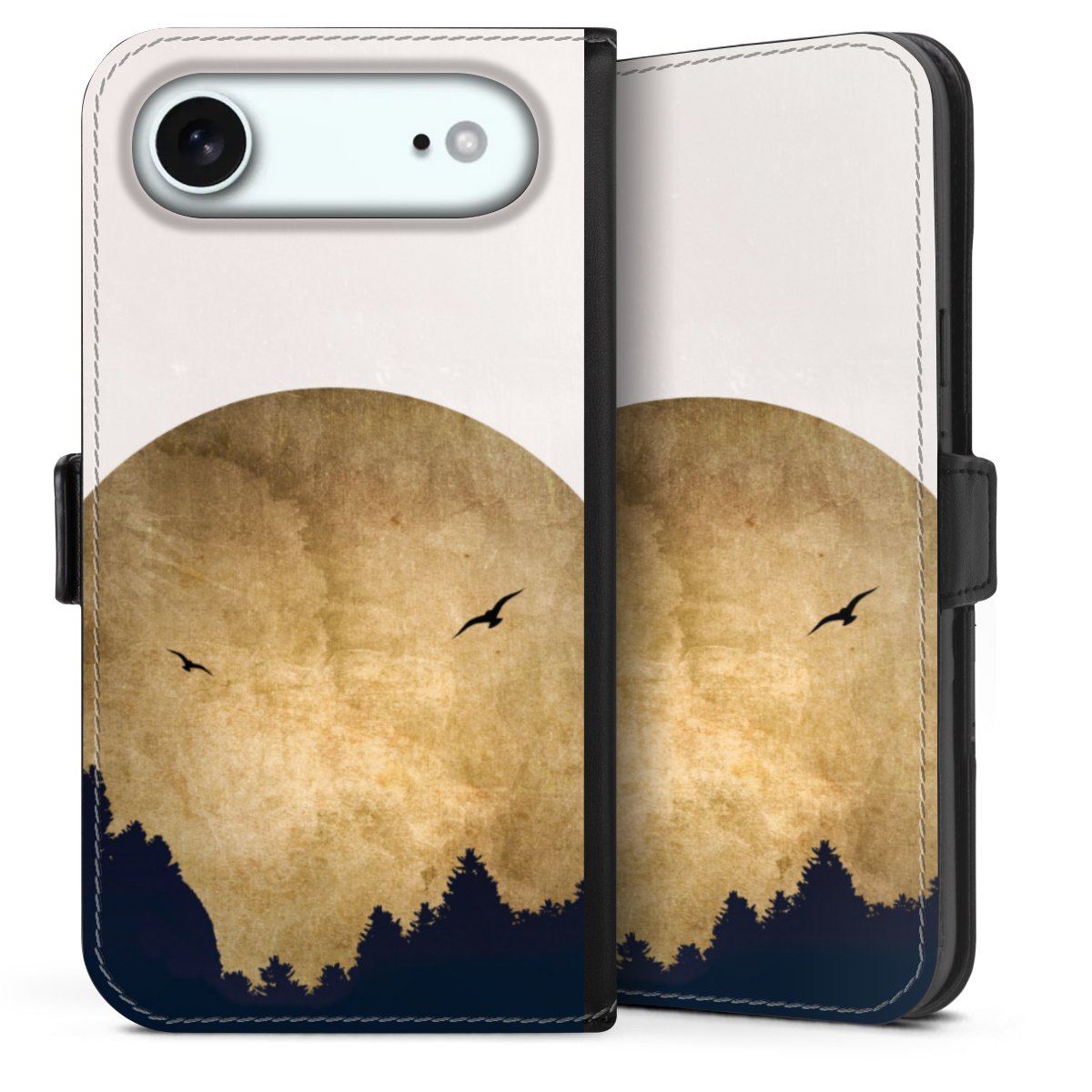 Twee vogels en de maan