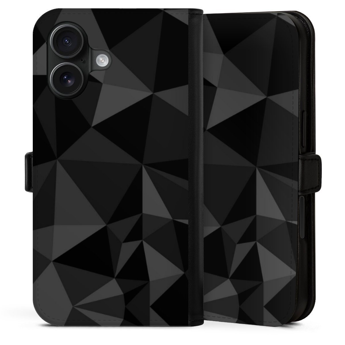 Motif Polygone Noir