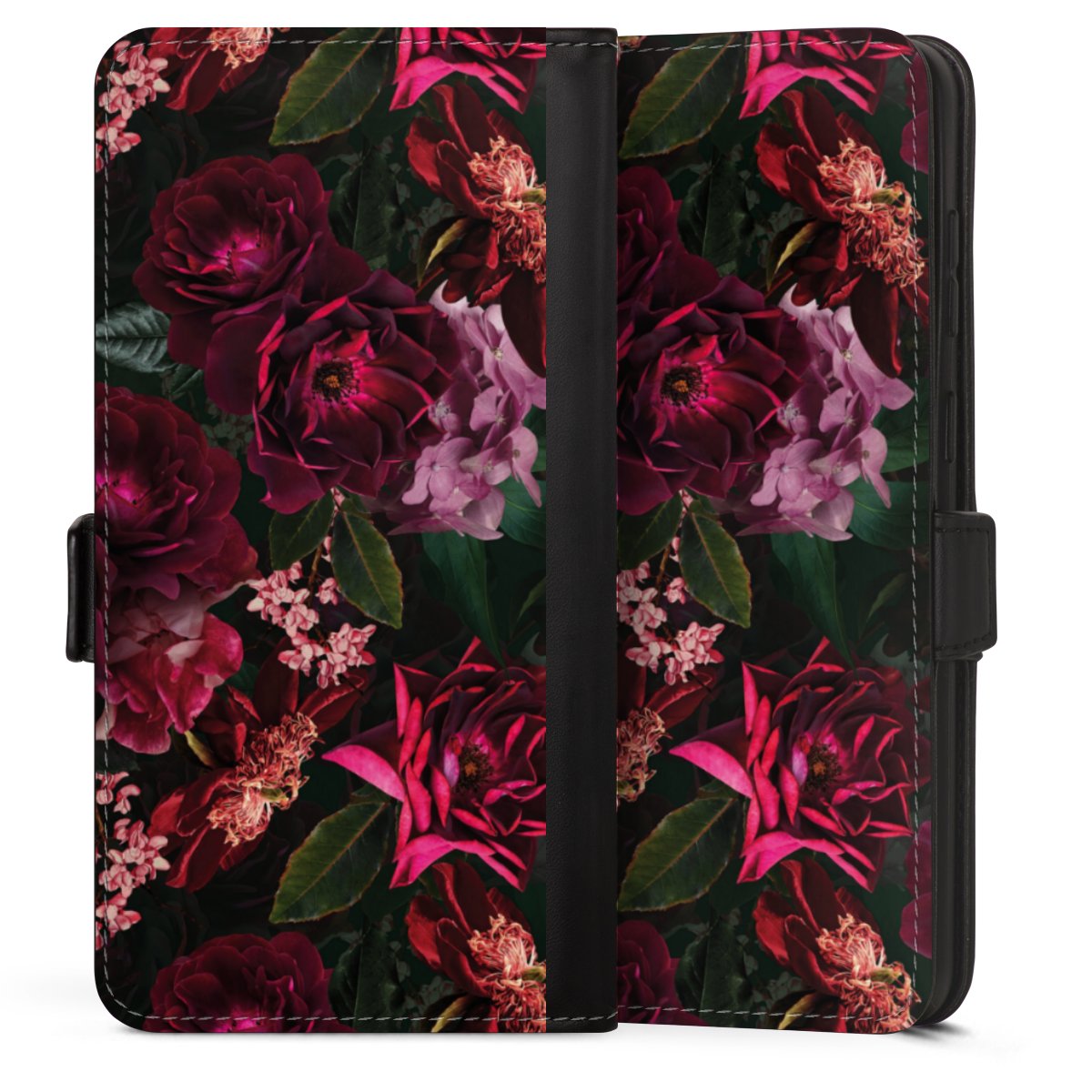 Dunkelrote und rosa Blüten