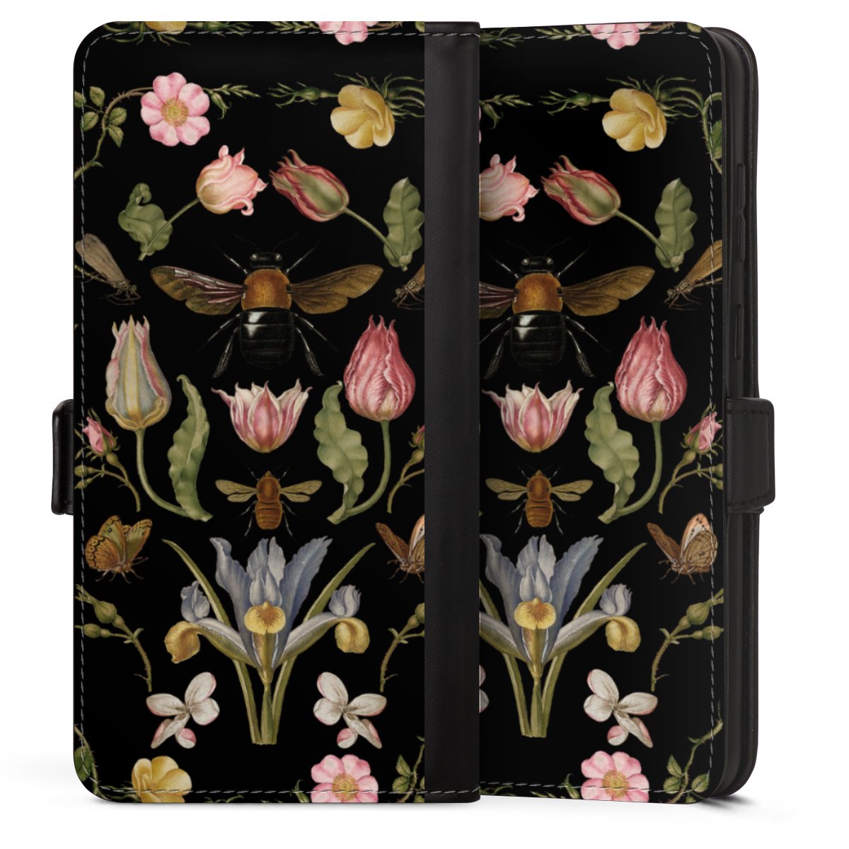 Fiori di campo e api nere