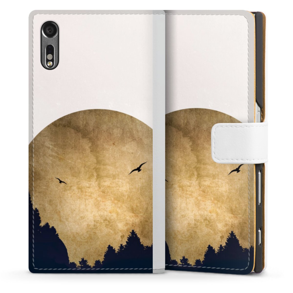 Twee vogels en de maan