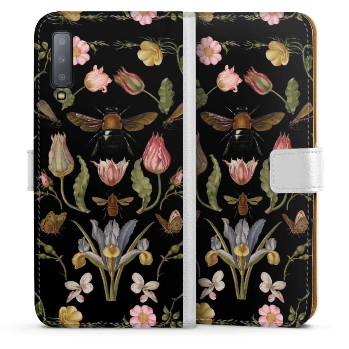 Wildblumen und Biene Schwarz