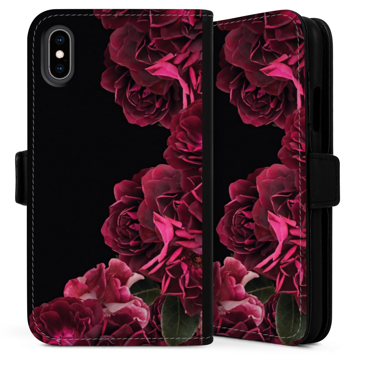 Rose vintage su nero