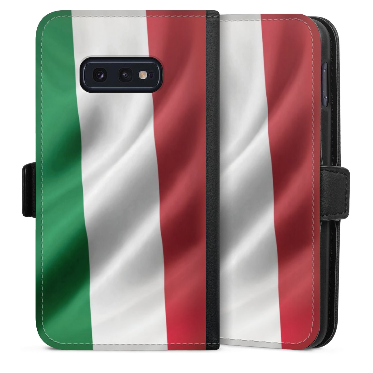 Custodia a portafoglio con linguetta