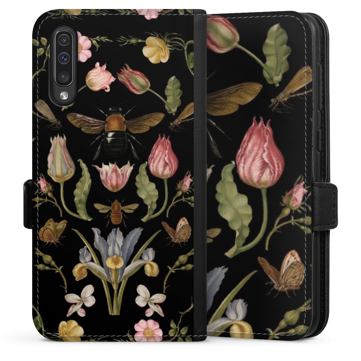 Wildblumen und Biene Schwarz