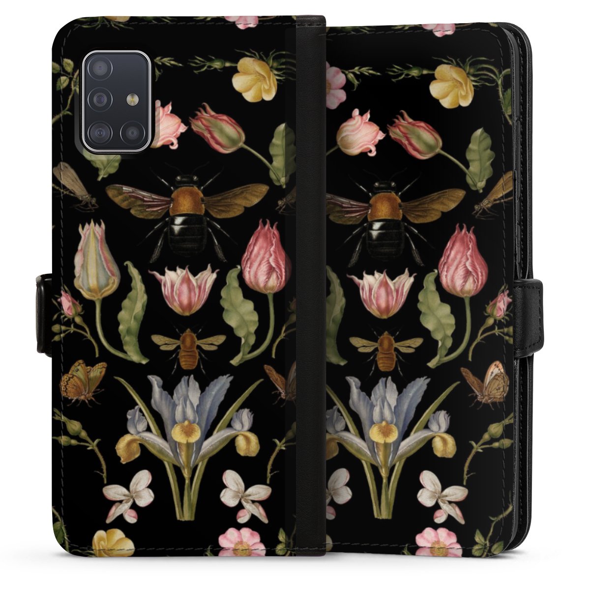 Veldbloemen en Bijen Zwart