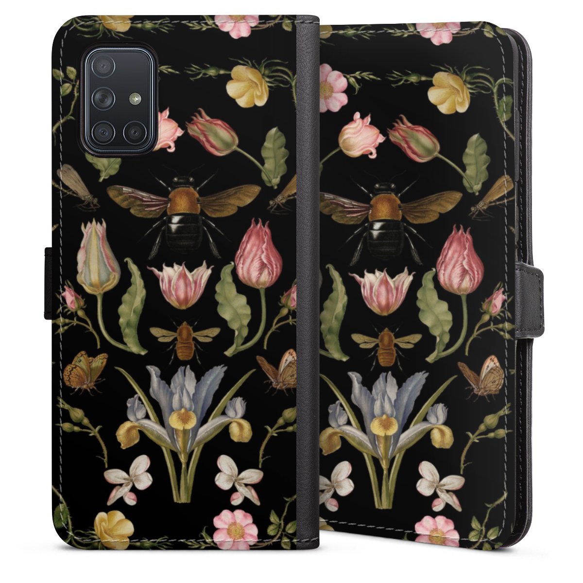 Fiori di campo e api nere