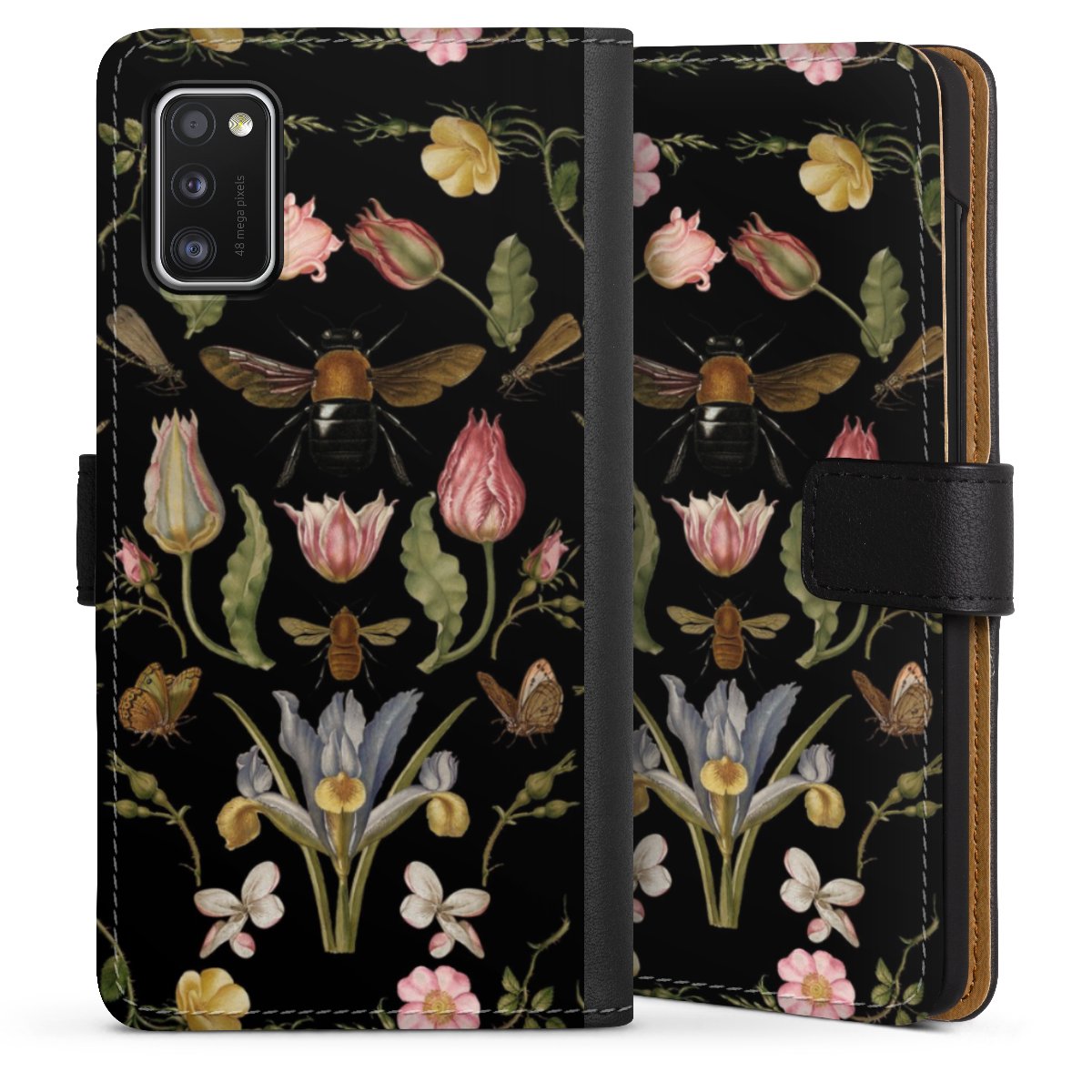 Veldbloemen en Bijen Zwart