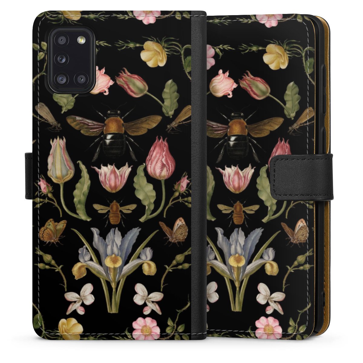 Fiori di campo e api nere