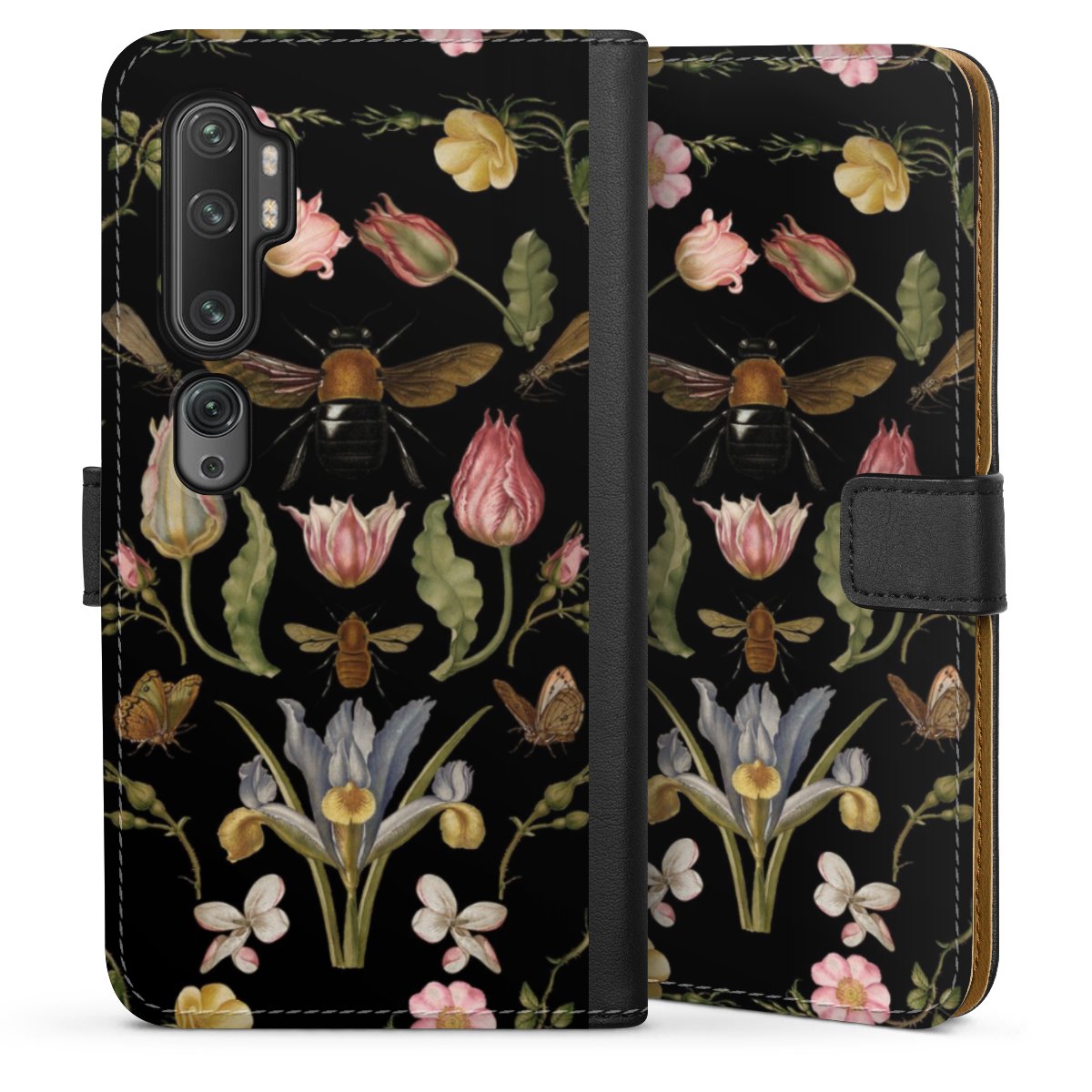 Fiori di campo e api nere