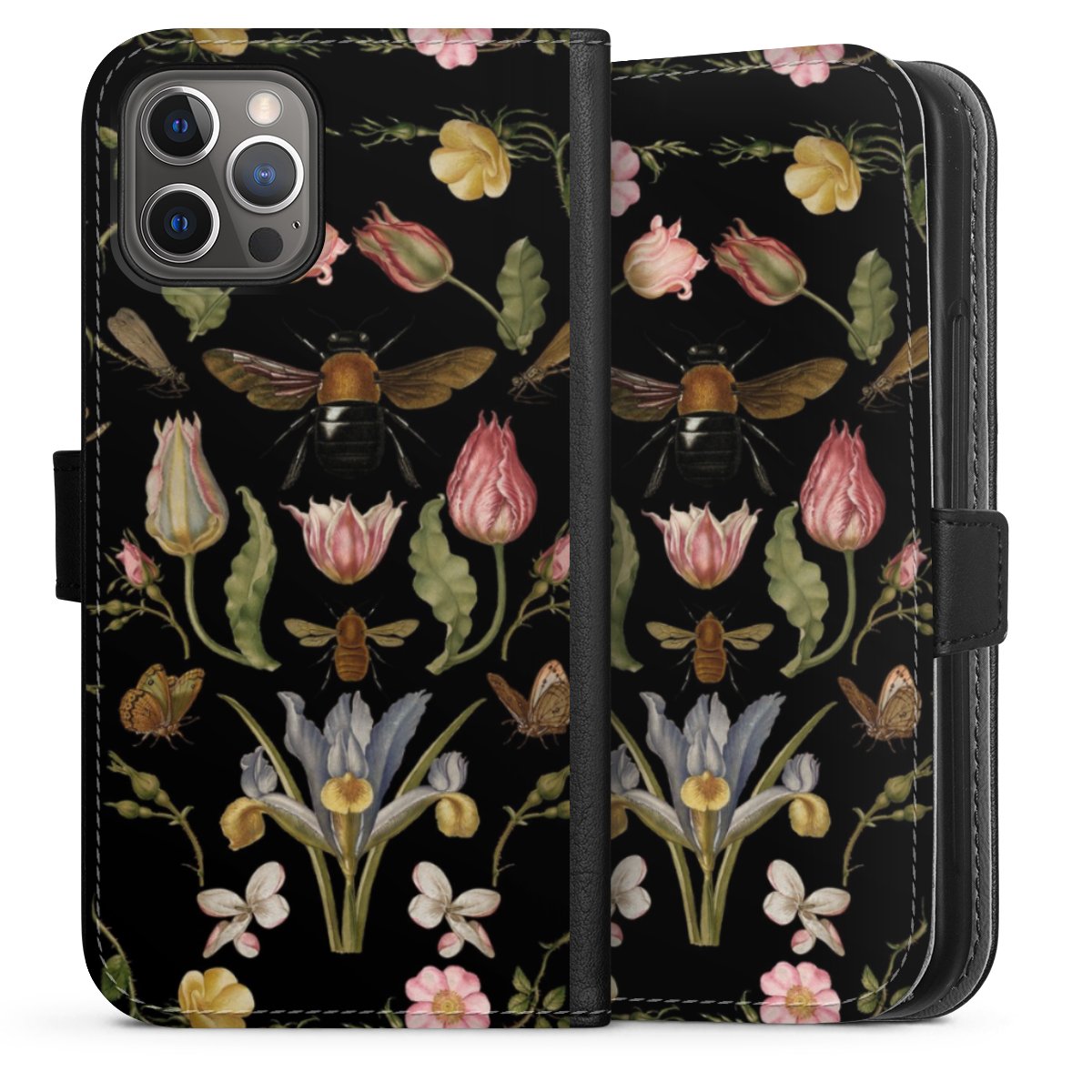 Fiori di campo e api nere