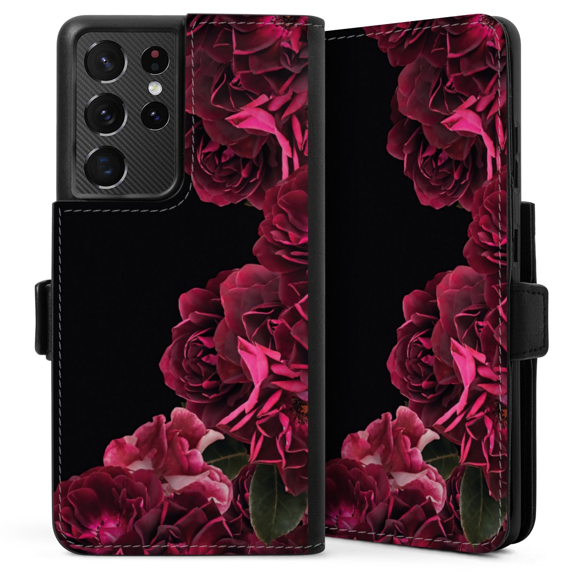 Rose vintage su nero