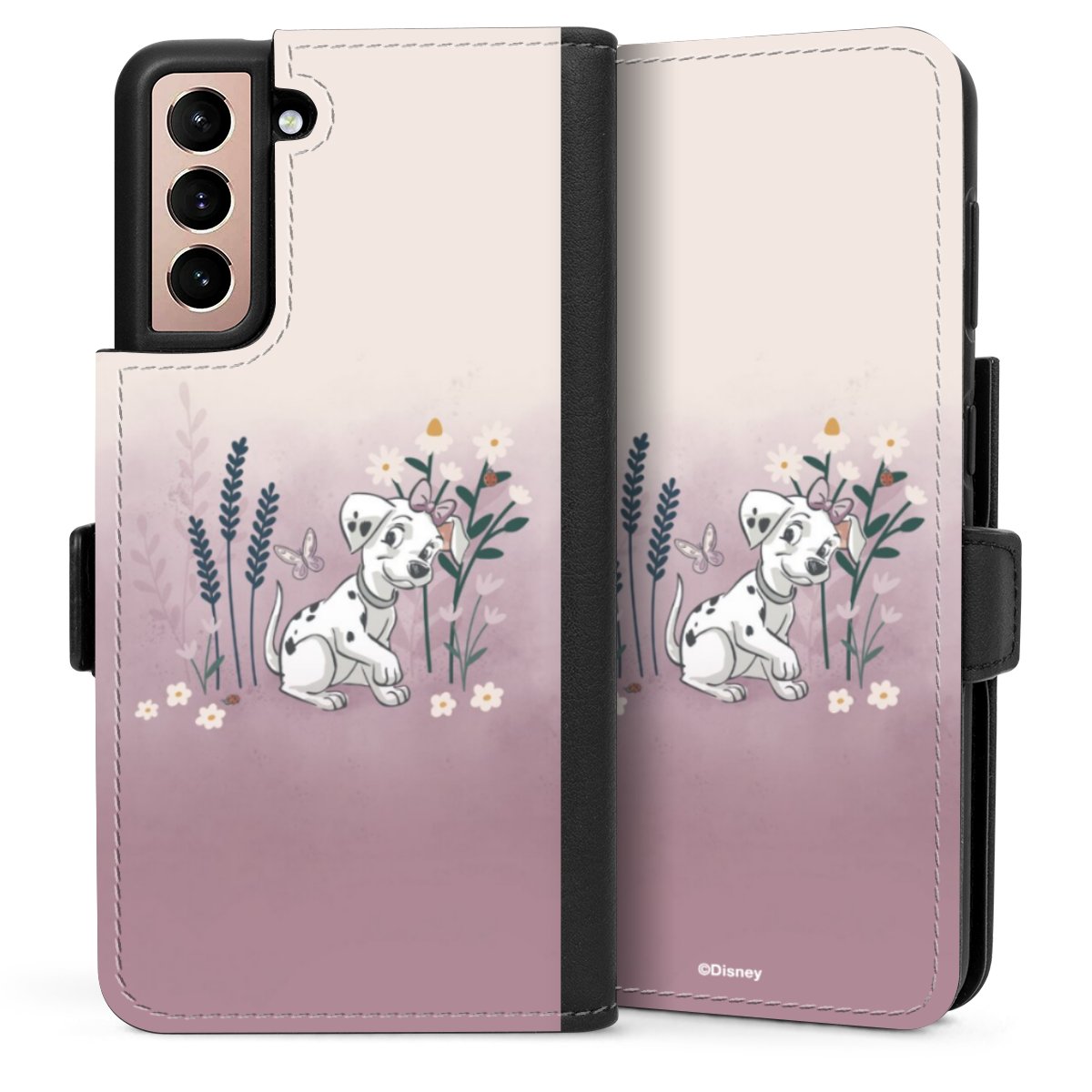 Les 101 Dalmatiens avec des fleurs