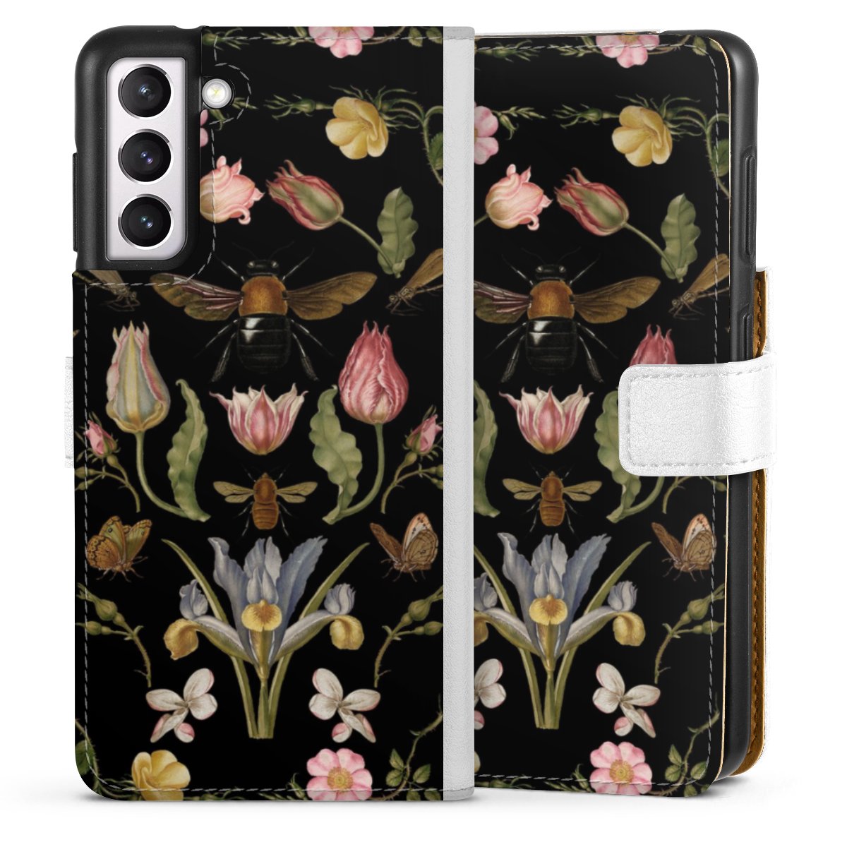 Veldbloemen en Bijen Zwart