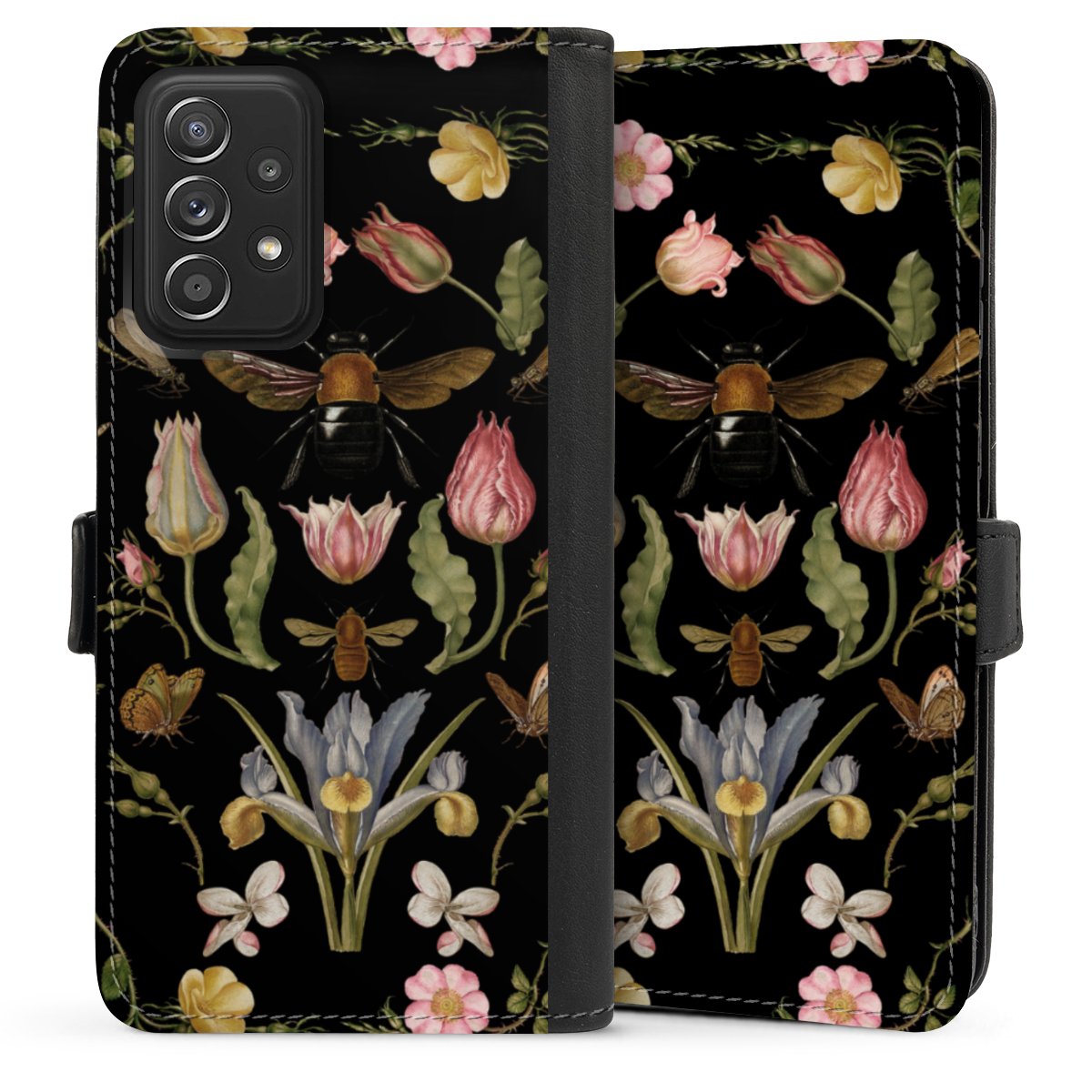 Veldbloemen en Bijen Zwart